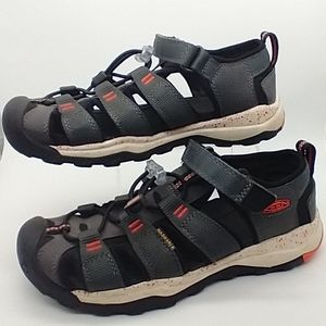 Keen Boys Newport NEO H2 Gray Fisherman Sandals 2 Little Kid Style #1018426